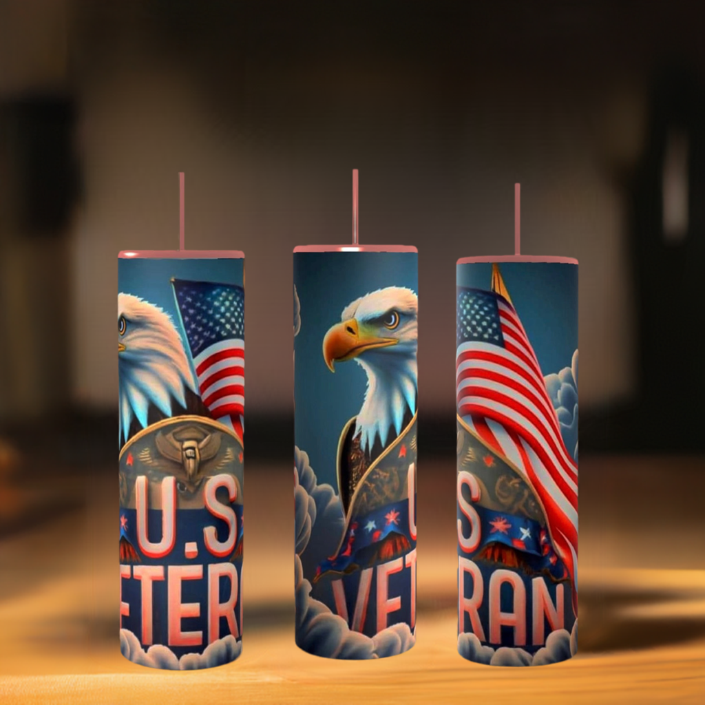 US Veterans 3d tumbler