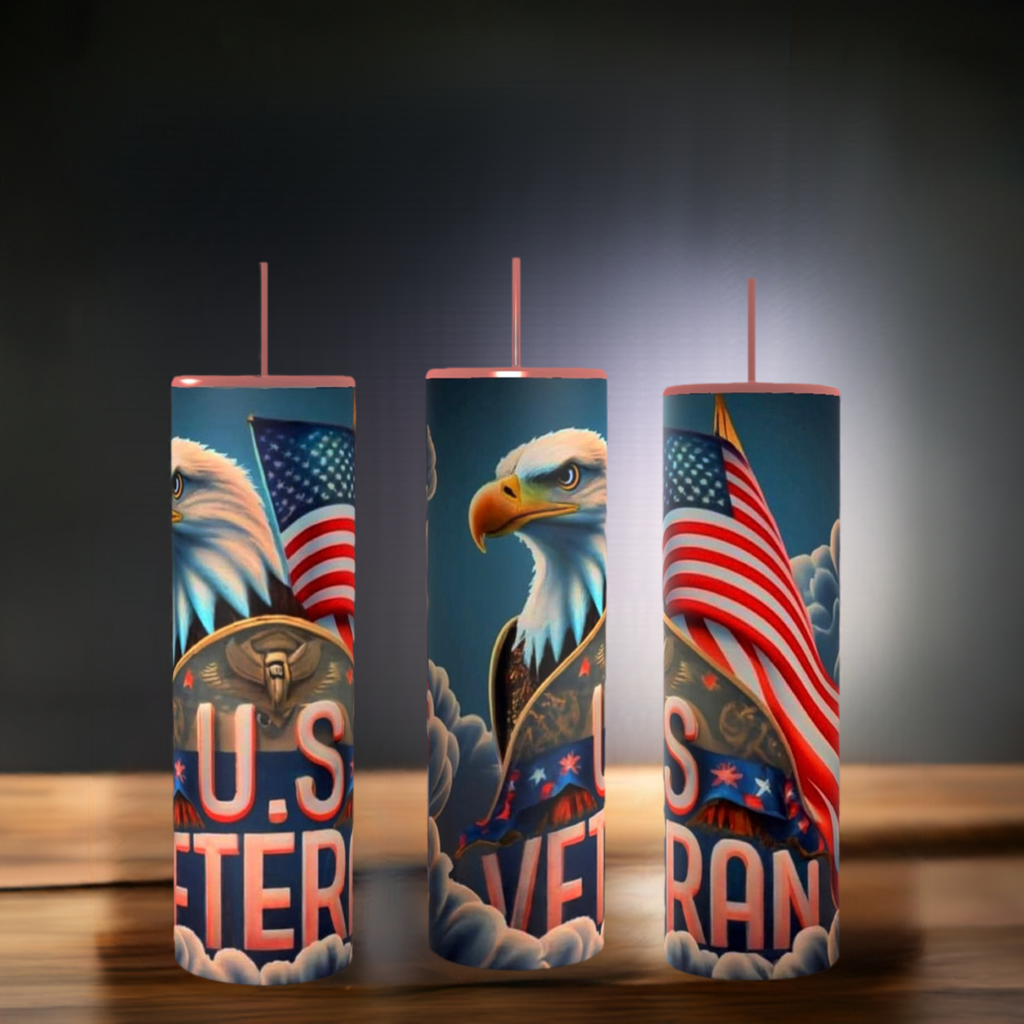 US Veterans 3d tumbler