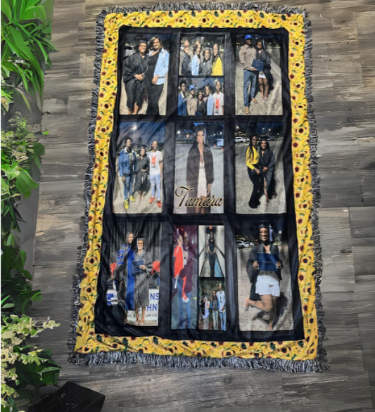 9panel sublimation blanket personalized